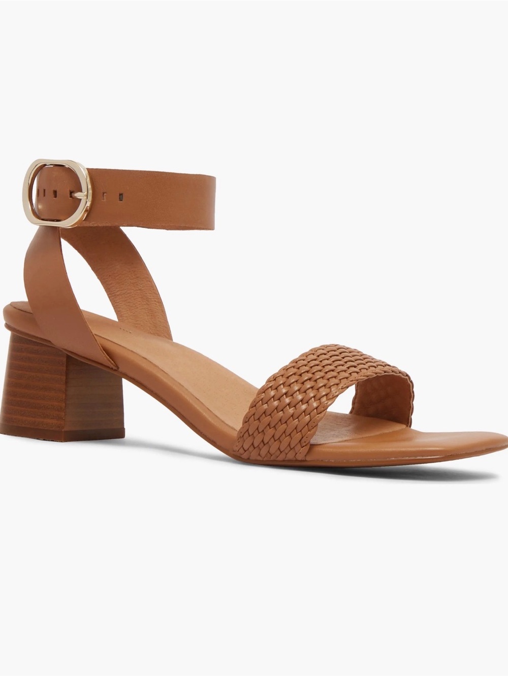 Frankie4 Eadie Ankle Strap Tan Block Heel Sandal